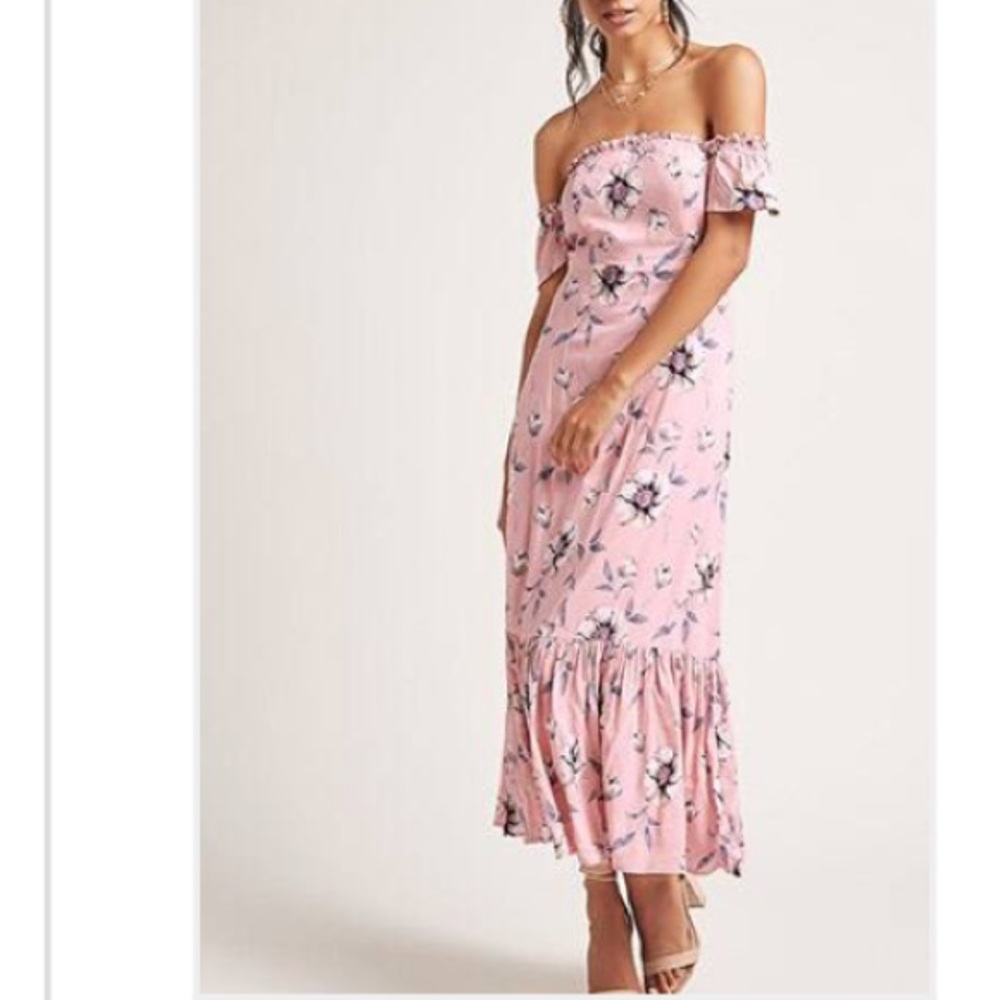 Floral Off-The-Shoulder Maxi Dress